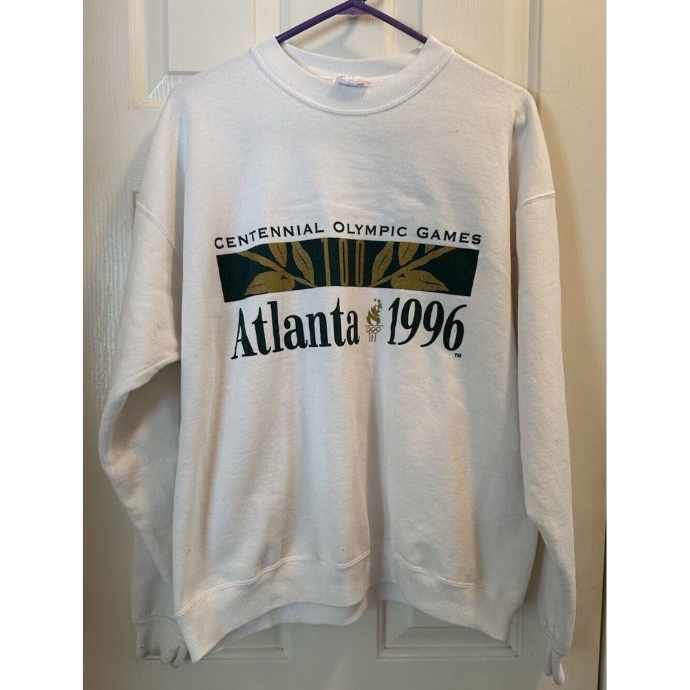Hanes White Centennial Olympic Games Sweatshirt